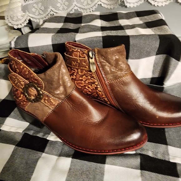 Spring Step L'Artiste bootie size 5.5 brown and mix colors - Picture 4 of 17